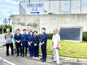 9/19　石川県の志賀原発を、山添政策委員長と吉良参院議員らで視察